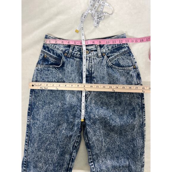 Vtg 80s Levi's 900 Series Acid Wash Jeans High Rise Mom Zip Ankle Gray Tag Yoke - Picture 9 of 10